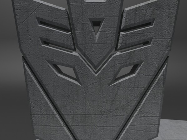 3d model logos scratched metal - AutobotsDecepticons Logo Metal... by christiano247